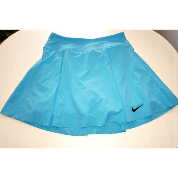Nike Dri-Fit Blue Pleated Tennis Skort - Size M - Built-In Shorts Activewear - Picture 1 of 8